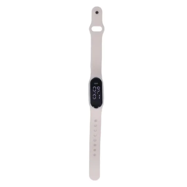 Anti Mosquito Armband Watch Silica Gel USB Uppladdningsbart Ultraljud Myggmedel Armband för Outdoor White