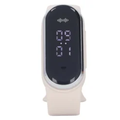 Anti Mosquito Armband Watch Silica Gel USB Uppladdningsbart Ultraljud Myggmedel Armband för Outdoor White
