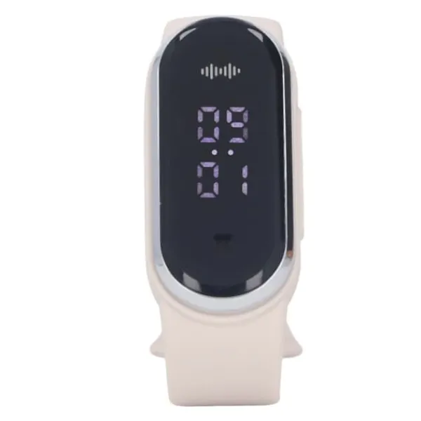 Anti Mosquito Armband Watch Silica Gel USB Uppladdningsbart Ultraljud Myggmedel Armband för Outdoor White