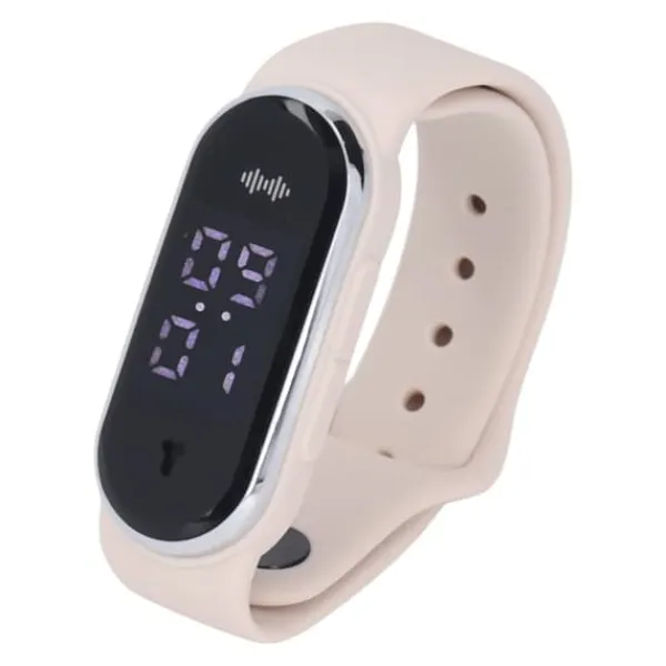Anti Mosquito Armband Watch Silica Gel USB Uppladdningsbart Ultraljud Myggmedel Armband för Outdoor White