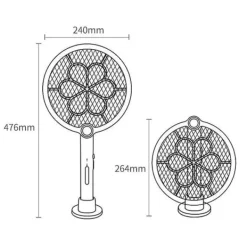 Sale Anti-myggracket, Anti-mygglampa, med laddningsbas mot myggor, flugor, insekter, flygande Flugsmällor