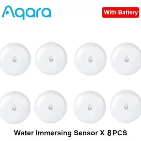 Aqara Vattendjupssensor, IP67 Vattentät, Zigbee Kommunikation,8X vattensensor Läckagedetektorer