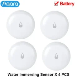 Outlet Aqara Vattensensor, IP67 Vattentät Design, Långvarigt Batteriliv,4 st vattensensorer Läckagedetektorer