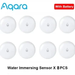 Aqara Vattensensor, IP67 Vattentålig, Zigbee-anslutning,8st vattensensorer