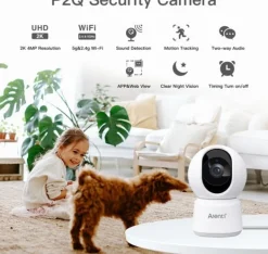 Arenti säkerhetskamera P2Q 4MP UHD Pan-Tilt WiFi inomhus