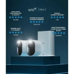 Discount Arlo Ultra 2 4K övervakningskamera med SmartHub och solpanel - 4-pack Säkerhetsmonitorer & Videokameror