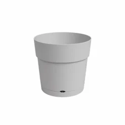 Online ARTEVASI CAPRI STOR rund blomkruka - Plast - Vattenbehållare - diameter 30 cm - Ljusgrå - L 29,5 XP 29,5 H 28,2 cm Krukor & Växtbehållare