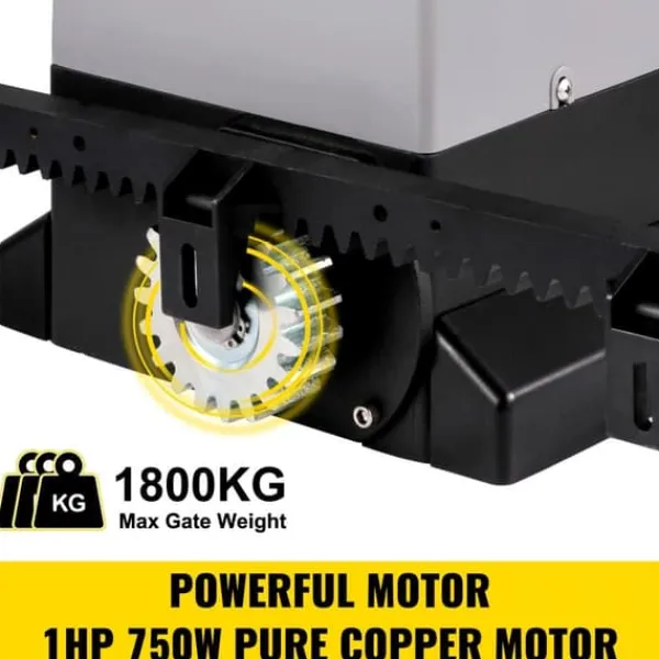 Clearance Automatisk skjutportsöppnare 1800 KG med fjärrkontroll & APP-kontroll. Skjul, Garage & Carports