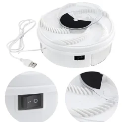 Automatisk Spinning Mute Elektrisk flugfälla-enhet med fångstmat USB-kabel-CY