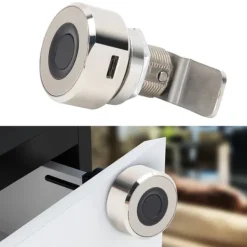 Clearance Automatiskt Smart Fingeravtryckslådlås för Möbelskåp 3,7V Uppladdningsbart Litiumbatteri Kassaskåp