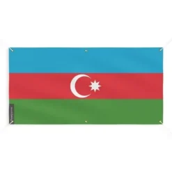 Clearance Azerbajdzjan flaggbanner 6 öljetter 50x100cm i polyester Flaggor & Vindstrutar