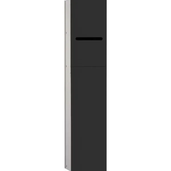 Badrumsmöbel - Emco - ASIS 2.0 - Svart - Glas - Infälld