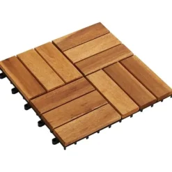 Discount Balkongplattor av Akaciaträ 30 x 30 cm 10 st Trädgårdsprydnader