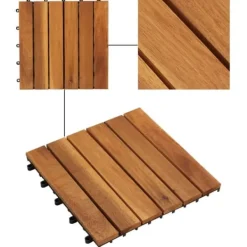 Discount Balkongplattor med vertikal design 30 x 30 20 st - Golvbeläggning Trädgårdsprydnader