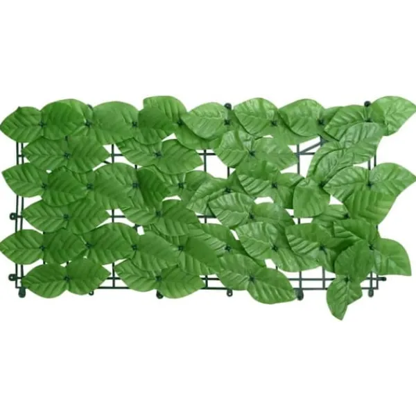 Balkongskärm med gröna blad - Integritet och mysig atmosfär | Storlek: 300x100 cm