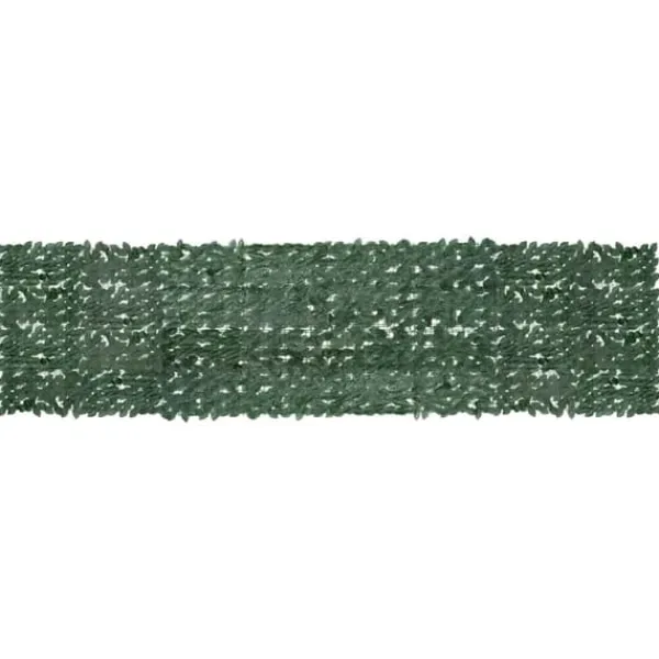 Balkongskärm med mörkgröna blad | Färg: Mörkgrön | Storlek: 400x100 cm