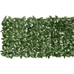 Outlet Balkongskärm mörkgröna blad 600x75 cm Valvbågar, Spaljéer, Bersåer & Pergolor