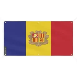 Outlet Banner Flag of Andorra 6 öljetter 180x360cm i polyester Flaggor & Vindstrutar