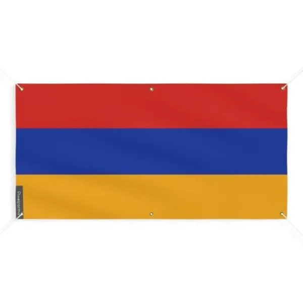 Banner Flag of Armenia 6 öljetter 130x260cm i polyester