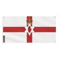 Discount Banner Flag of Northern Ireland 6 öljetter 160x320cm i polyester Flaggor & Vindstrutar