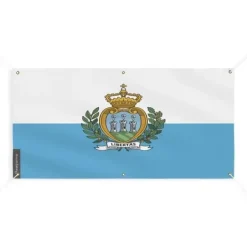 Online Banner Flag of San Marino 6 öljetter 50x100cm i polyester Flaggor & Vindstrutar
