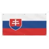 Discount Banner Flag of Slovakia 6 öljetter 140x280cm i polyester Flaggor & Vindstrutar