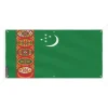 Outlet Banner Flagga för Turkmenistan 6 öljetter 200x400cm i polyester Flaggor & Vindstrutar