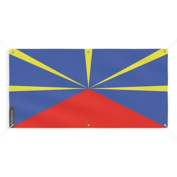 Outlet Bannern - La Réunion - 70x140 cm - Polyester - 6 ögon - Digitaltryck Flaggor & Vindstrutar
