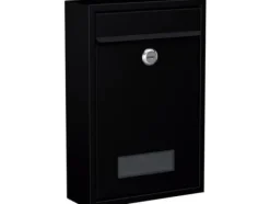 Clearance BASI BK 100M, Väggmonterad brevlåda, Stål, Svart, Vågrät, nyckel, 1 styck Postlådor & Brevlådor