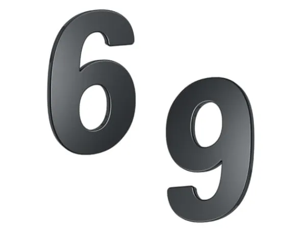 Online BASI HN 160, Dekorativ siffra, Stål, Antracit, 107 mm, 157 mm, 212 g Adresskyltar & Husnummer