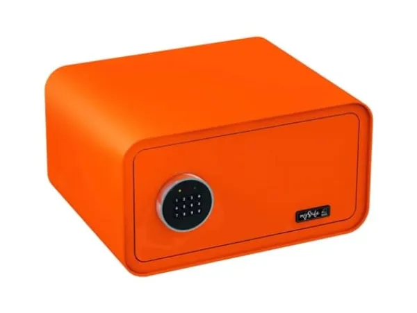 BASI mySafe 430, Fristående kassaskåp, Orange, Kod, Elektronisk, Vägg, Batteri, AA Kassaskåp