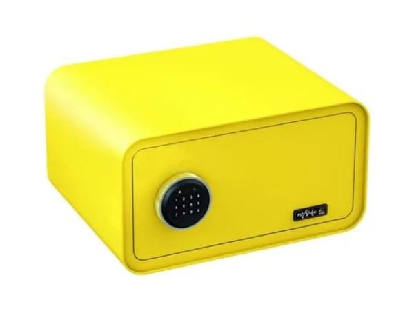 Hot BASI mySafe 430, Fristående kassaskåp, Gul, Kod, Elektronisk, Vägg, Batteri, AA Kassaskåp