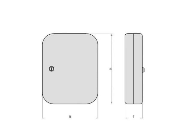 Hot BASI SK 50, Metall, Grå, 30 krok/-ar, nyckel, 1 styck, 240 x 75 x 300 mm Kassaskåp