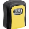 Discount BASI SSZ 200, Väggkassaskåp, Svart, Gul, Kombinationslås, Gjuten aluminium, Vägg, nyckel Kassaskåp