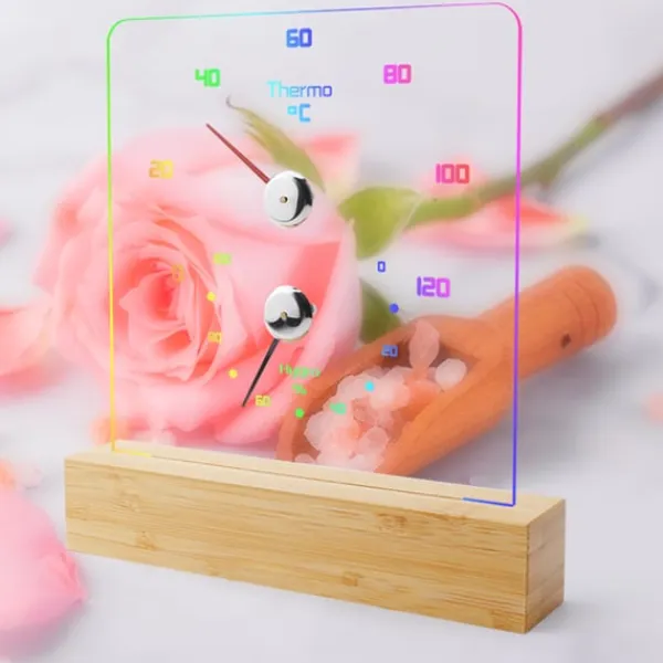Discount Bastutermometer Hygrometer med RGB-ljus Bastu