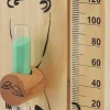 Outlet Bastutermometer Timglas, Guld Elegant Design Bastutermometer Timglas 0-140 Grader Celsius Trä Lämplig för Hotell Bastu