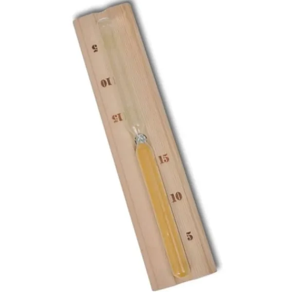 Bastutillbehör 5 delar - Hink, Sked, Timglas, Termo/Hygrometer | Färg: Svart | Storlek: Standard