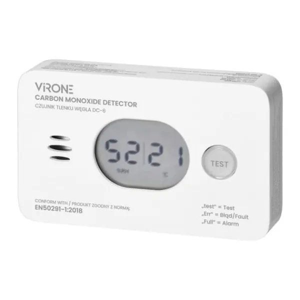 BATTERI KOLMONOXIDDETEKTOR 10 ÅR 2XAA - ON-DC-6