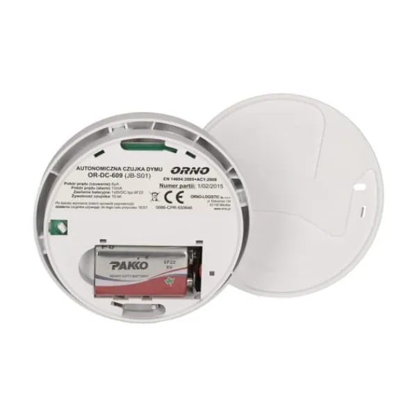 Clearance BATTERIDRIVEN RÖKDETEKTOR 9V - ON-DC-609 Rök- & Koloxiddetektorer