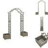 Bersåer, spaljéer & pergolor - Living Pergola med odlingslåda grå massivt granträ