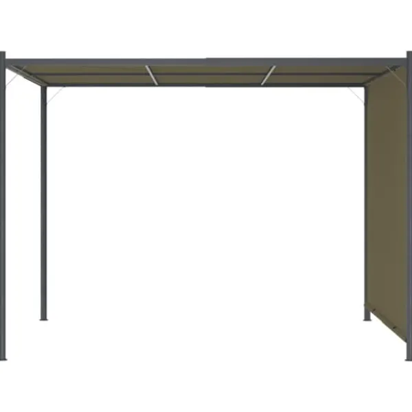 Bersåer, spaljéer & pergolor - Living Pergola med infällbart tak 3x3 m taupe 180 g/m²
