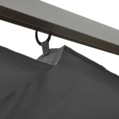 Bersåer, spaljéer & pergolor - Living Pergola med infällbart tak antracit 3x3 m stål 180 g/m²