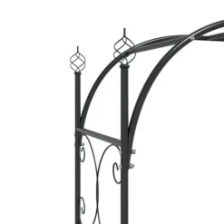 Best Bersåer, spaljéer & pergolor - Living Trädgårdsbåge med grind svart 108x45x235 cm stål Valvbågar, Spaljéer, Bersåer & Pergolor