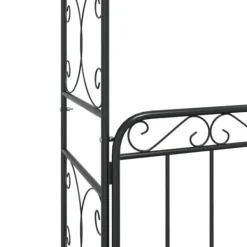 Best Bersåer, spaljéer & pergolor - Living Trädgårdsbåge med grind svart 108x45x235 cm stål Valvbågar, Spaljéer, Bersåer & Pergolor