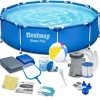 Viking Choice Bestway - pool ovan jord - 305x76cm - komplett pool - blå