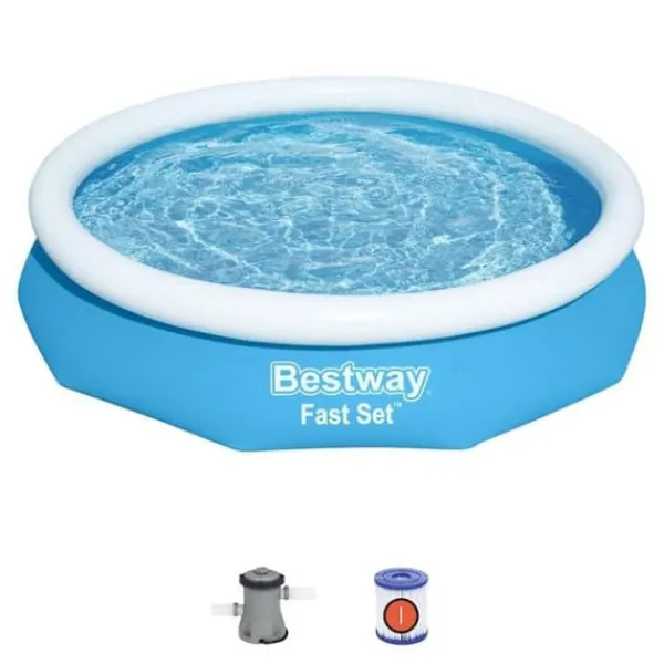 Hot självbärande rund pool Fast Set 305 x 66 cm med filtrering Pooler