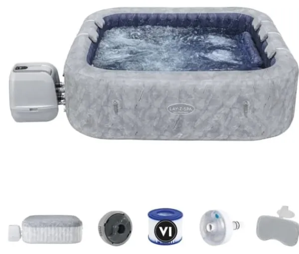 Bestway Lay-Z-Spa® San Francisco Energieffektiv Smart AirJet™ Uppblåsbar Bubbelpool med App-kontroll 5-7 Personer (6001Q)
