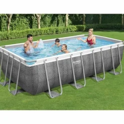 Best Pool Power Steel med tillbehör rektangulär 488x244x122 cm Pooler