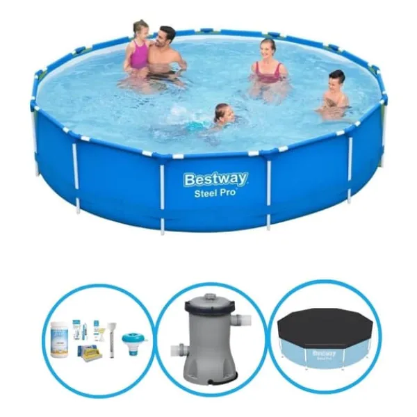 Best Pool Steel Pro - Poolpaket - 396x84 cm Pooler