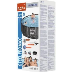 New Pool Steel Pro MAX rund med tillbehör 427x107 cm Pooler